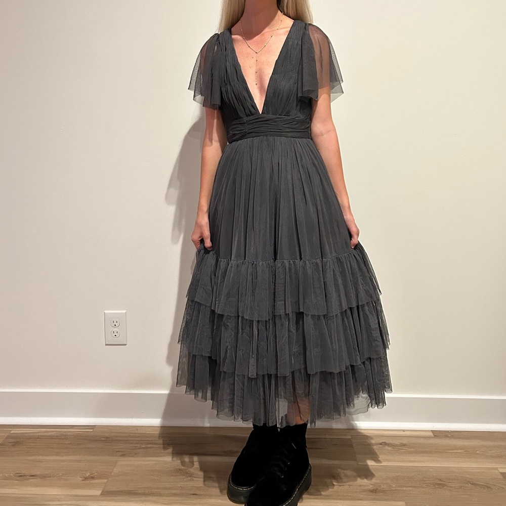 Asos black tulle dress size 4